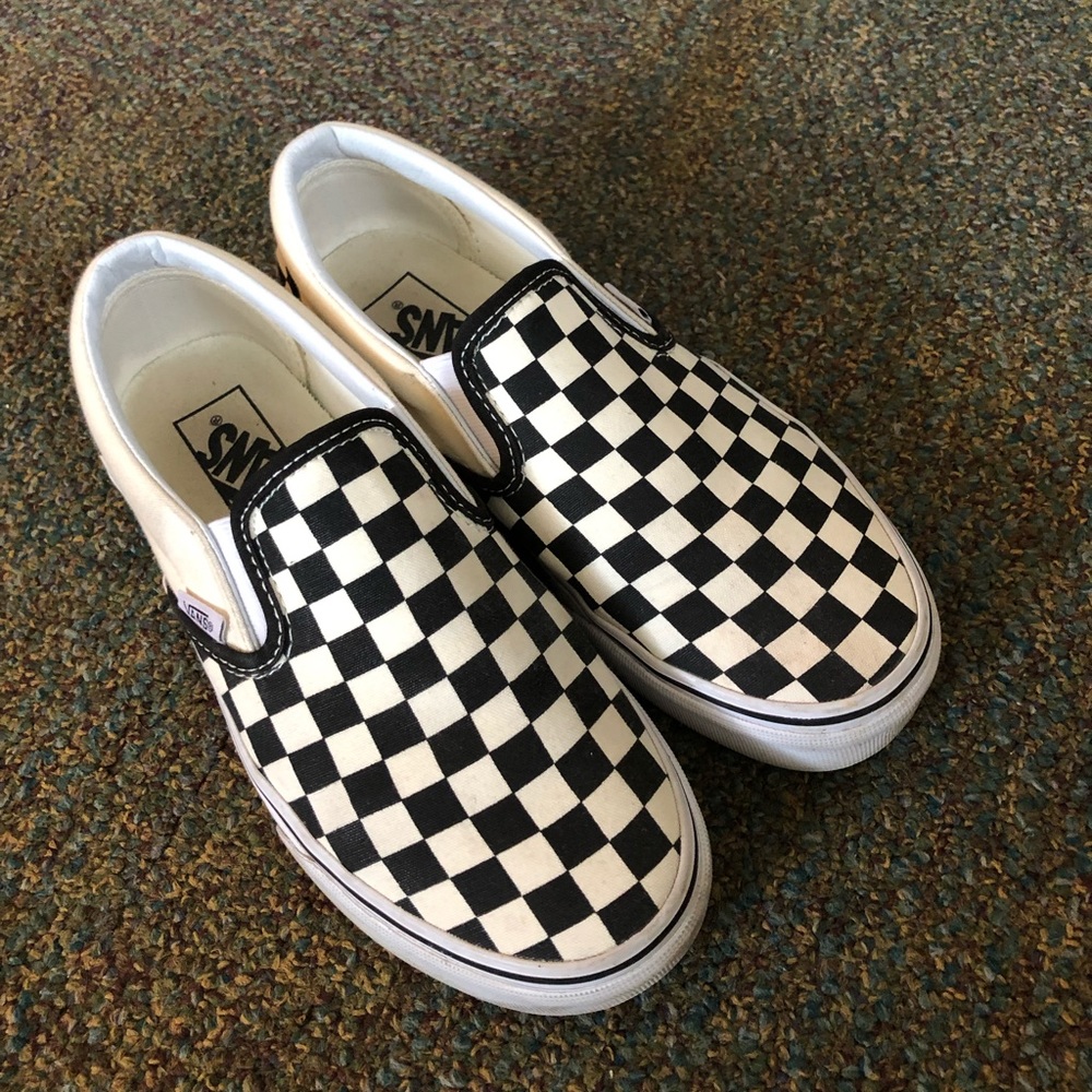 Checked Slip On Vans